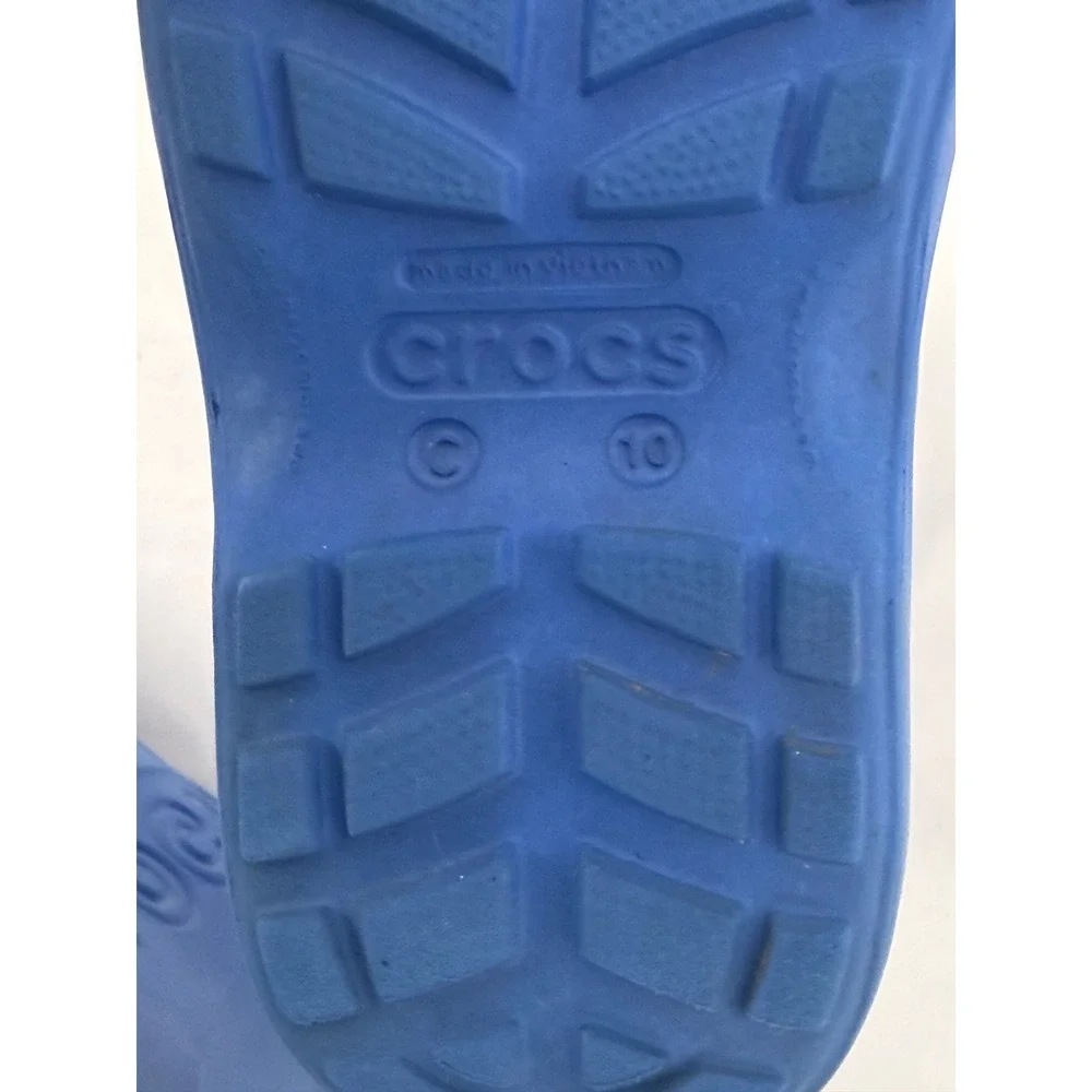 Crocs Handle It Rain Boots Kids Blue Waterproof Pull On Boots 12803 C10